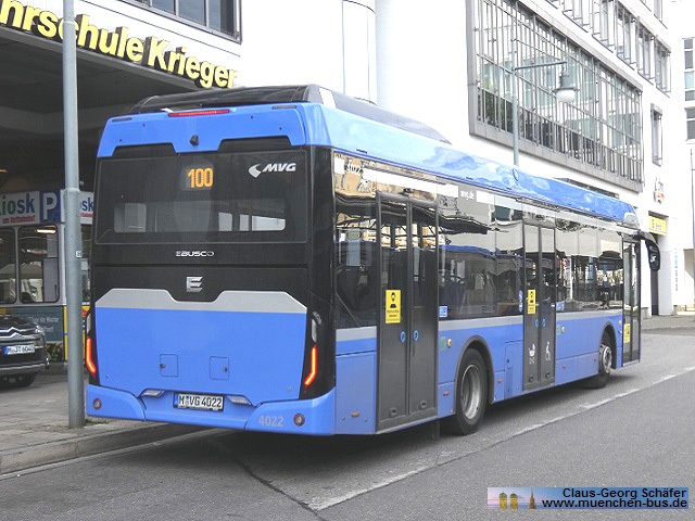 MVG München EBUSCO 2.2 HV Elektrobus - Wagen 4022