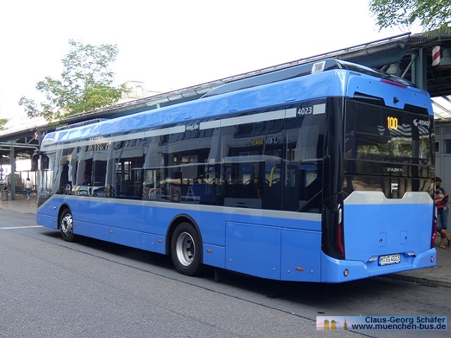 MVG München EBUSCO 2.2 HV Elektrobus - Wagen 4023