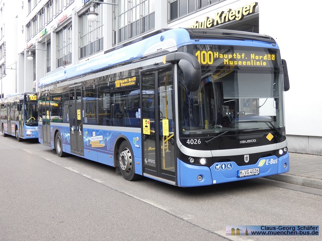 MVG München EBUSCO 2.2 HV Elektrobus - Wagen 4026