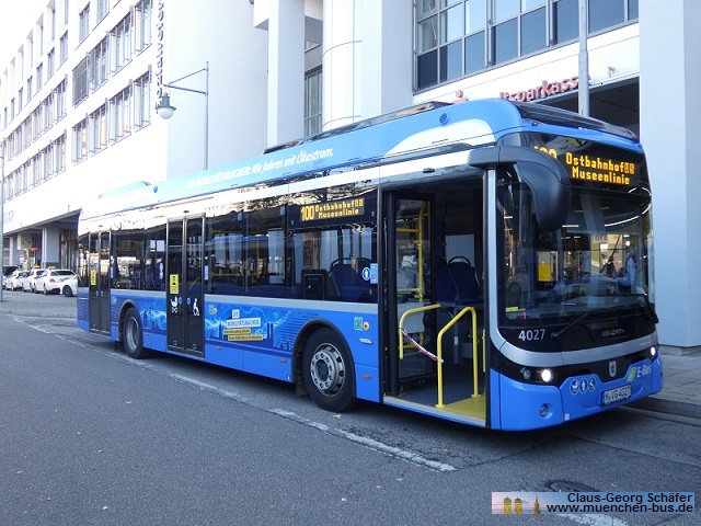 MVG München EBUSCO 2.2 HV Elektrobus - Wagen 4027
