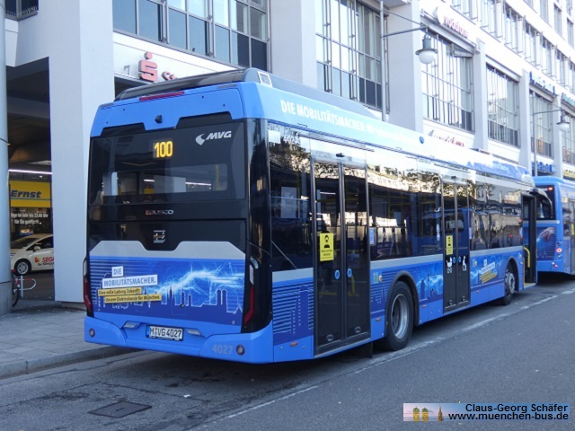 MVG München EBUSCO 2.2 HV Elektrobus - Wagen 4027