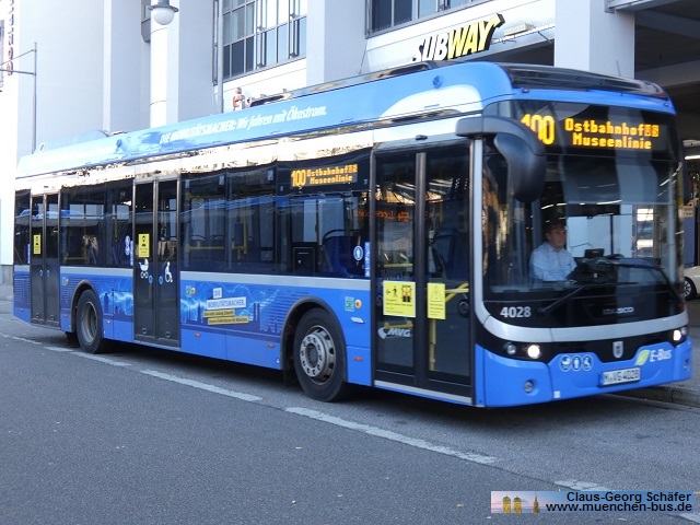 MVG München EBUSCO 2.2 HV Elektrobus - Wagen 4028